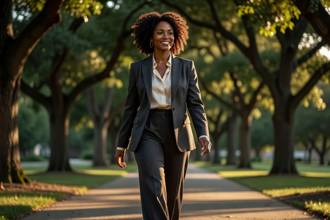 Femme noire africaine elegante souriant lors d'une conversation chaleureuse avec son partenaire